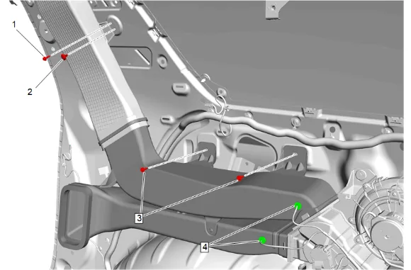 3rd Row Seat Belt Retractor Replacement - Right Side — figure 21