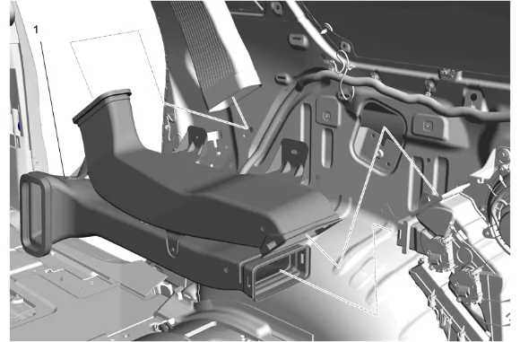 3rd Row Seat Belt Retractor Replacement - Right Side — figure 22