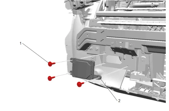 Forward Range Radar Sensor Replacement — figure 2