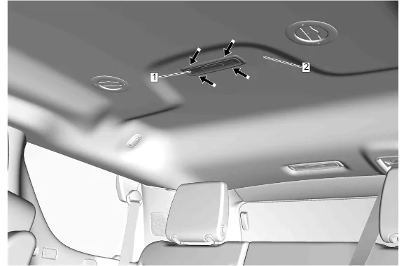 Front and Rear and 3rd Row Roof Rail Airbag Replacement - Left Side — figure 23