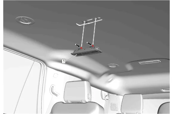 Front and Rear and 3rd Row Roof Rail Airbag Replacement - Right Side — figure 22