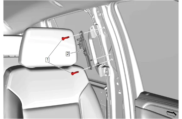 Front Seat Belt Guide Adjuster Replacement — figure 4