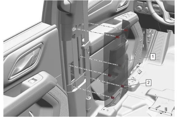 Front Seat Belt Retractor Replacement — figure 4