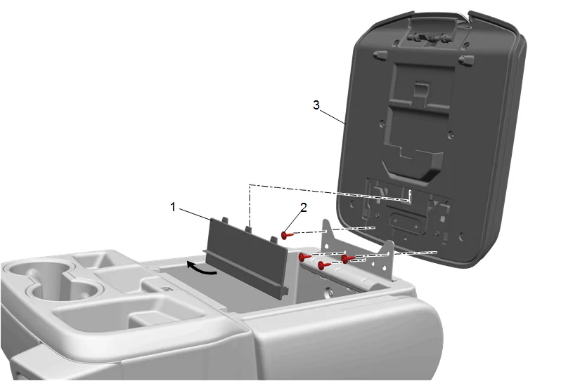 Front Seat Center Belt Retractor Replacement — figure 10