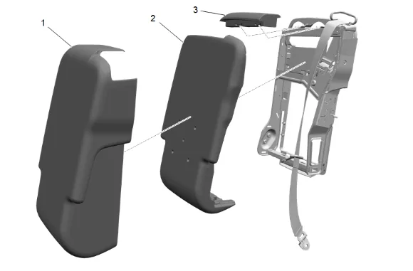 Front Seat Center Belt Retractor Replacement — figure 11
