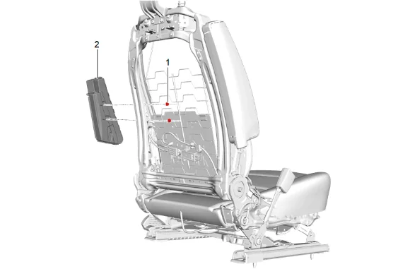 Front Seat Outboard Seat Back Airbag Replacement — figure 2