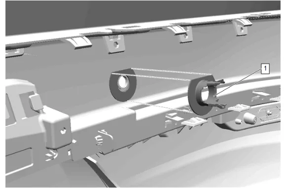 Rear Parking Assist Alarm Sensor Bracket Replacement — figure 3