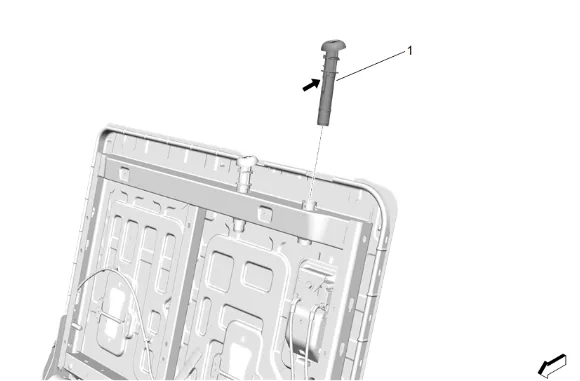 3rd Row Seat Back Cover and Pad Removal and Installation (40 Percent) — figure 6