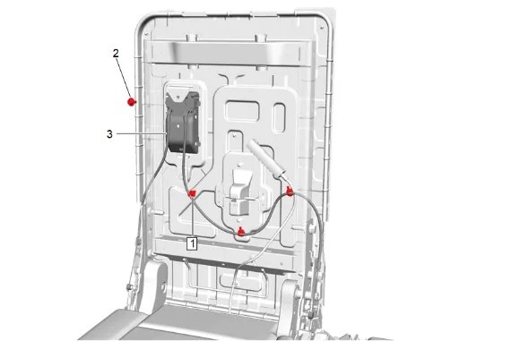 3rd Row Seat Back Frame Replacement (40 Percent Manual) — figure 4