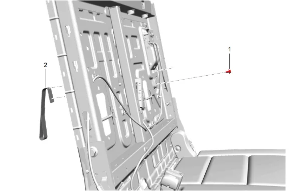 3rd Row Seat Back Frame Replacement (60 Percent Manual) — figure 5