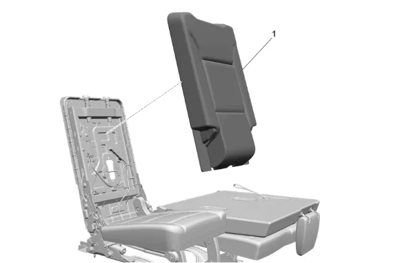 3rd Row Seat Back Latch Cable Replacement (40 Percent) — figure 1