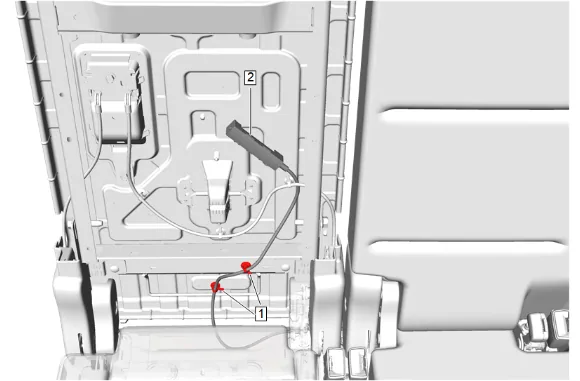 3rd Row Seat Back Latch Cable Replacement (40 Percent) — figure 2