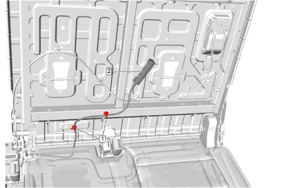 3rd Row Seat Back Latch Cable Replacement (60 Percent) — figure 2