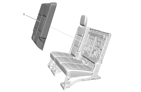 3rd Row Seat Back Latch Release Handle Replacement (60 Percent) — figure 1