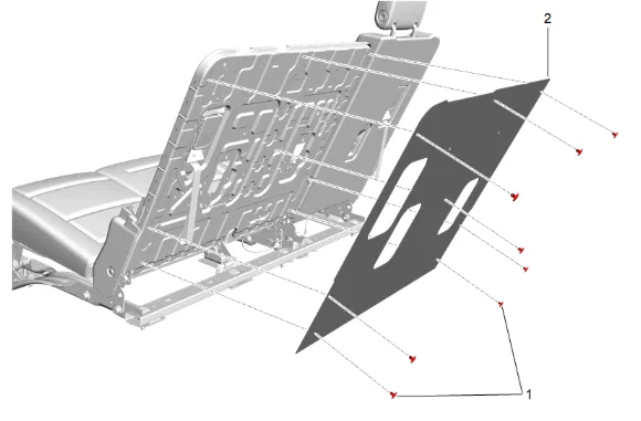 3rd Row Seat Back Panel Replacement (60 Percent) — figure 2