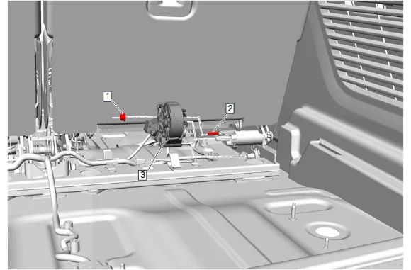 3rd Row Seat Back Pivot Actuator Motor Replacement - Back Cushion — figure 2