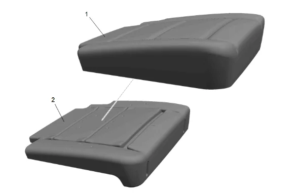 3rd Row Seat Cushion Cover and Pad Replacement (40 Percent) — figure 2