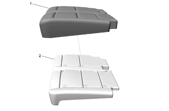 3rd Row Seat Cushion Cover and Pad Replacement (60 Percent) — figure 2