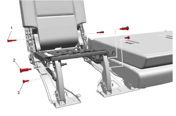 3rd Row Seat Cushion Frame Replacement (40 Percent) — figure 8