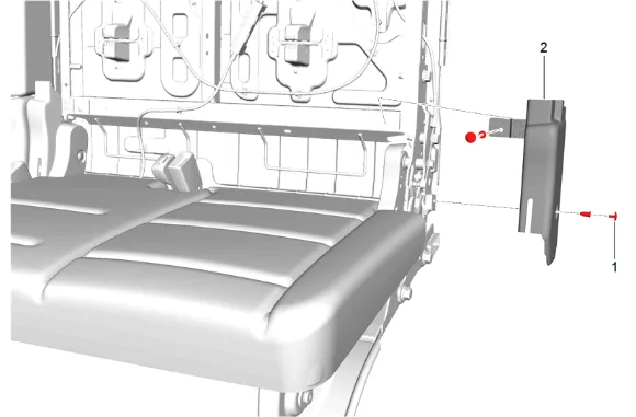 3rd Row Seat Riser Replacement (Manual) — figure 9