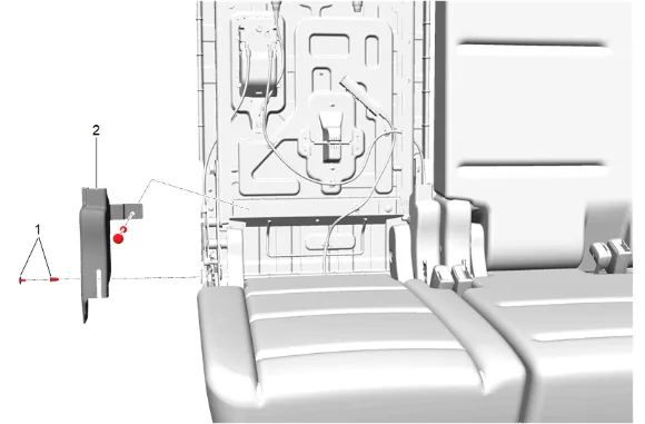 3rd Row Seat Riser Replacement (Manual) — figure 11