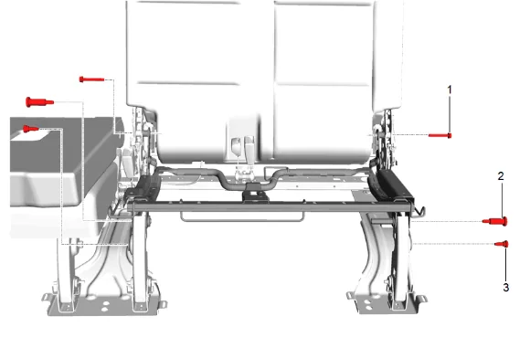 3rd Row Seat Riser Replacement (Manual) — figure 22