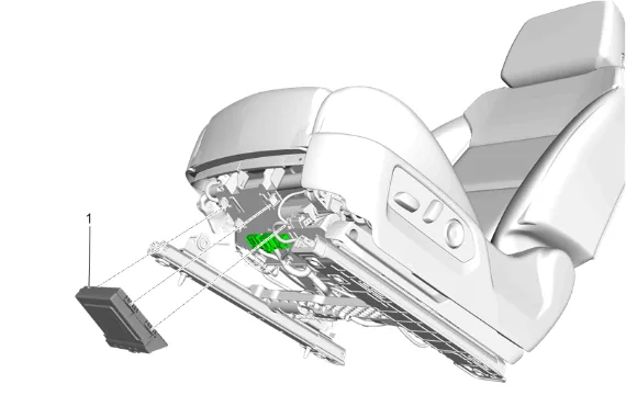 Driver or Passenger Seat Adjuster Memory Module Replacement — figure 1