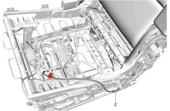 Folding Rear Seat Back Actuator Replacement (40 Percent, Bucket) — figure 8