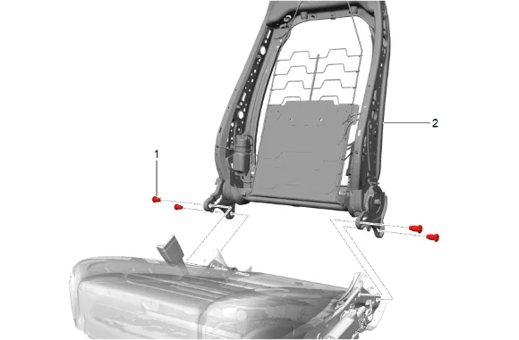 Front Seat Back Frame Replacement — figure 3