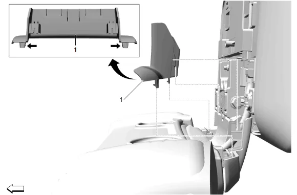 Front Seat Back Upper Cover Replacement - Lower — figure 3