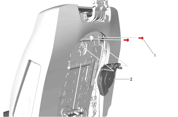 Front Seat Back Ventilation Blower Replacement — figure 2