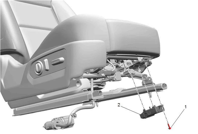 Front Seat Heater Control Module Bracket Replacement — figure 2