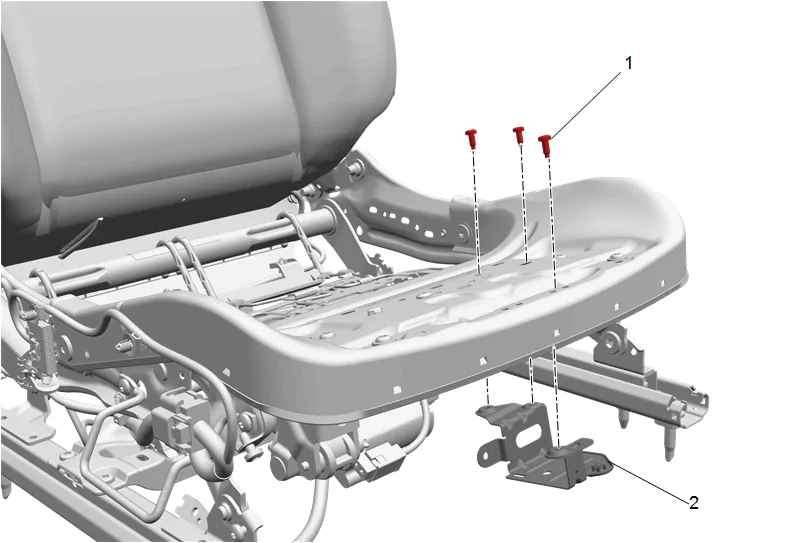 Front Seat Heater Control Module Bracket Replacement — figure 3