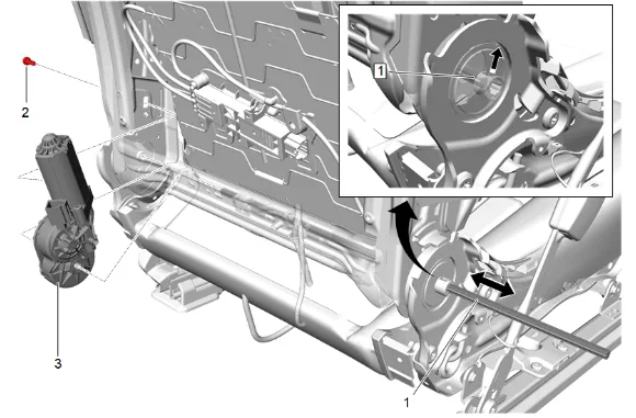 Front Seat Recliner Actuator Replacement — figure 2
