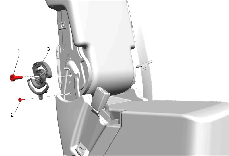 Front Seat Stowage Compartment Replacement (Seat Compartment) — figure 3