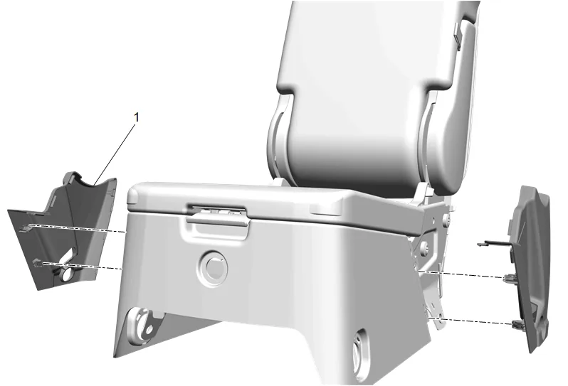 Front Seat Stowage Compartment Replacement (Seat Compartment) — figure 4