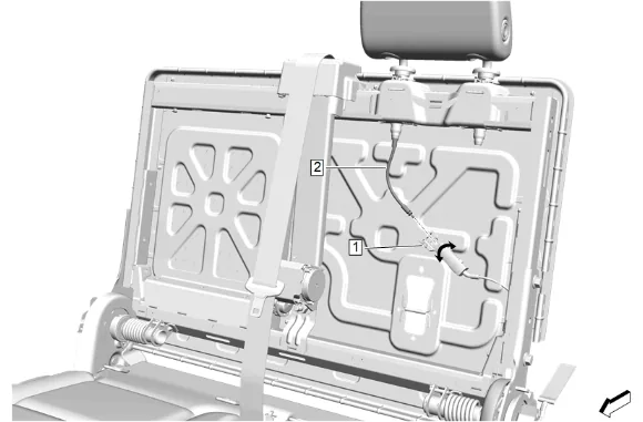 Rear Seat Back Cover and Pad Removal and Installation (60 Percent) — figure 6