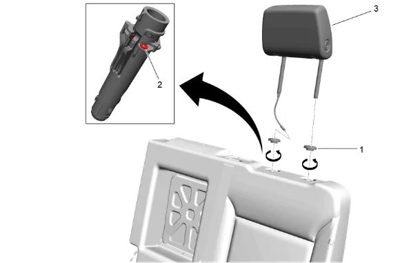 Rear Seat Back Cover and Pad Removal and Installation (60 Percent) — figure 7