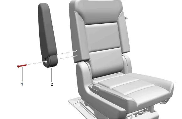 Rear Seat Back Cover and Pad Removal and Installation (Bucket) — figure 2