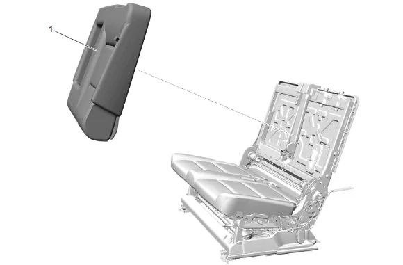 Rear Seat Back Cushion Cover and Pad Replacement (60 Percent) — figure 1