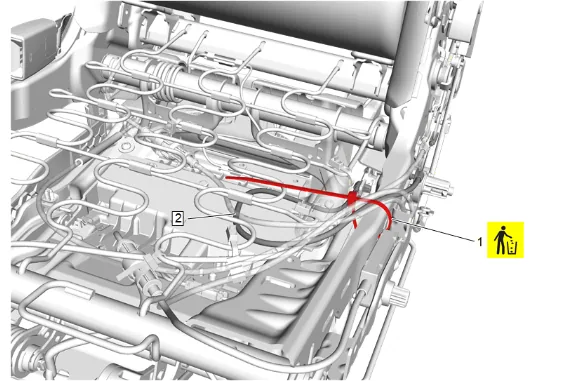 Rear Seat Back Latch Cable Replacement - Outboard (40 Percent, Bucket) — figure 6