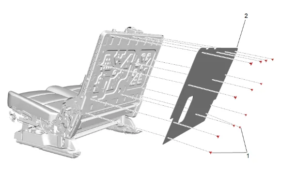 Rear Seat Back Panel Replacement (60 Percent) — figure 2