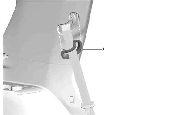 Rear Seat Belt Opening Bezel Replacement (Rear Seat) — figure 3