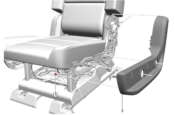 Rear Seat Cushion Cover and Pad Removal and Installation (40 Percent) — figure 3
