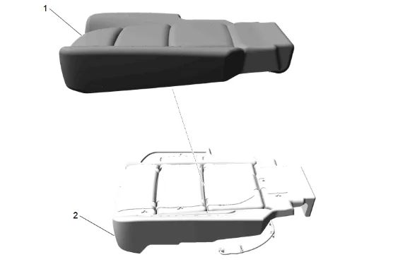 Rear Seat Cushion Heater Replacement (40 Percent, Bucket) — figure 2