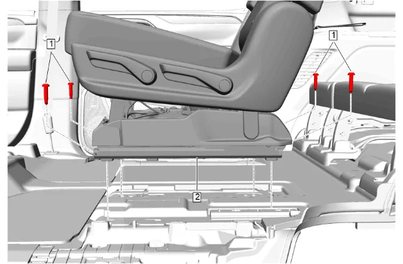 Rear Seat Floor Filler Trim Panel Replacement — figure 1
