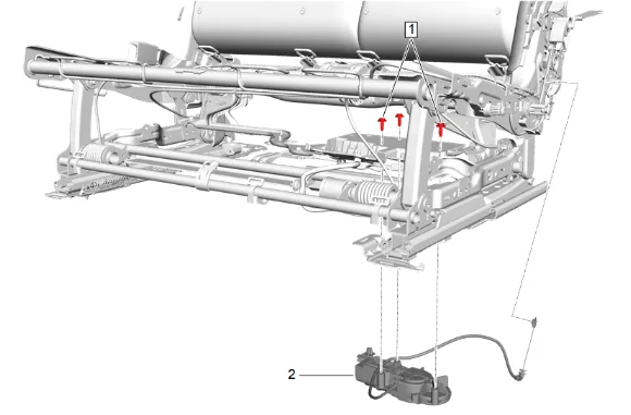 Rear Seat Heater Control Module Bracket Replacement (60 Percent) — figure 7