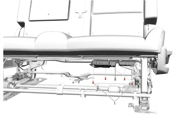 Rear Seat Heater Control Module Bracket Replacement (60 Percent) — figure 9