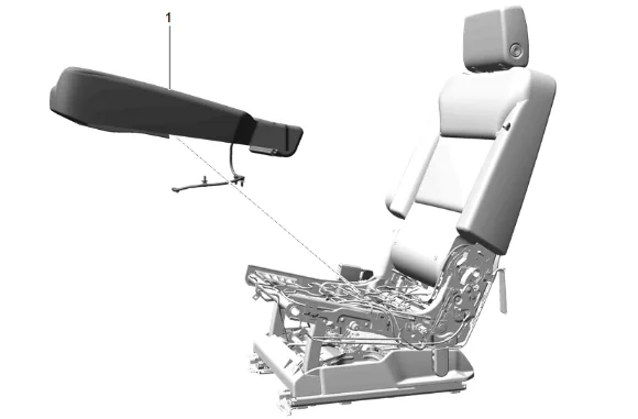 Rear Seat Latch Cable Replacement - Track Release Comfort Adjustment (40 Percent, Bucket) — figure 1