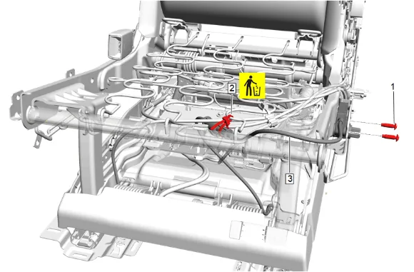 Rear Seat Latch Cable Replacement - Track Release Comfort Adjustment (40 Percent, Bucket) — figure 3